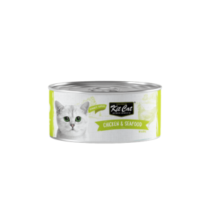 Hrana umeda pentru pisici Kit Cat Pui fără Oase & Toppinguri de Fructe de Mare, 80g