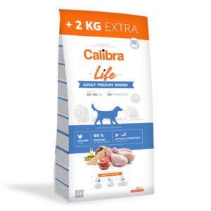 Hrana uscata caini, Calibra Dog Life Adult Medium Breed Chicken 12+2 kg