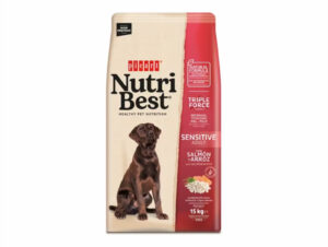 Hrana uscata premium pentru caini Nutribest Adult, Sensitive Somon și Orez 15 kg