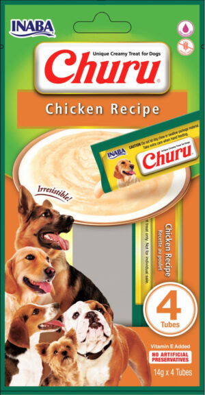 Churu Recompense Cremoase pentru caini cu Pui 4 x 14 g