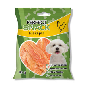 Perfect Snack, recompense delicioase pentru caini, File pui– 80 g