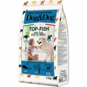 Hrana uscata pentru caini cu Ton Dog&Dog Expert Premium Ingrijire Peste-Top 3 kg