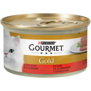 GOURMET GOLD MOUSSE CU VITĂ, Hrana Umeda Pisici, 85g