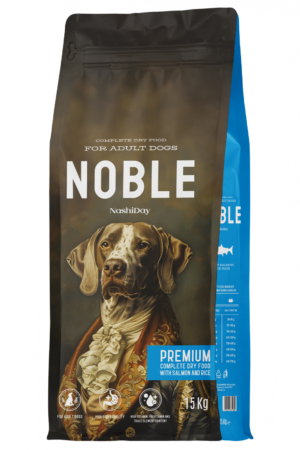 Hrana Uscata pentru Caini, Noble Premium, Somon si Orez, 15 kg