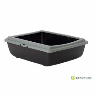 Litiera pentru pisici MPB Juliet ECO cu rama, 48x38x14h cm, Gri