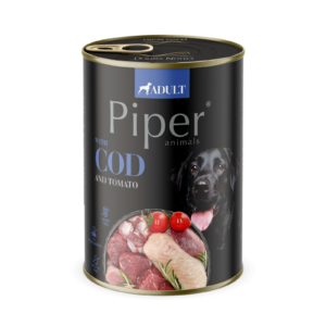 Piper Adult, Hrana Umeda, Carne de Cod si tomate, 400 g