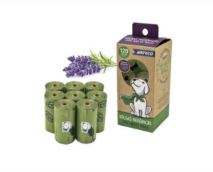 Pungi igienice, pentru caini - set 8 role x 15buc. - Lavanda