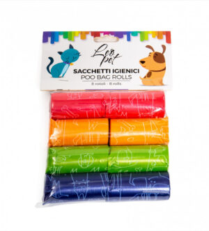 Leopet pungi Igienice Colorate 8 Role x 20 buc