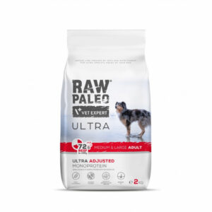 Hrană uscată pentru câini Raw Paleo Ultra Beef Medium & Large Adult 2kg