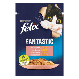 Felix Fantastic Somon în Aspic hrana umeda - 85 g