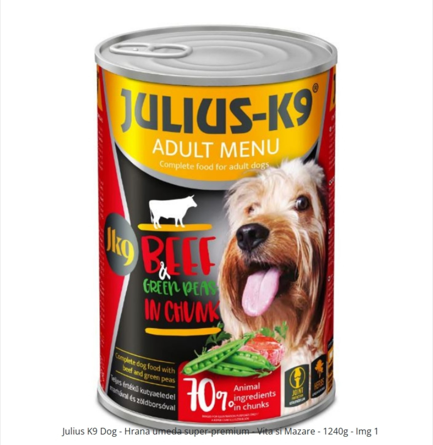 Julius K9 Dog - Hrana umeda super-premium - Vita si Mazare - 1240g