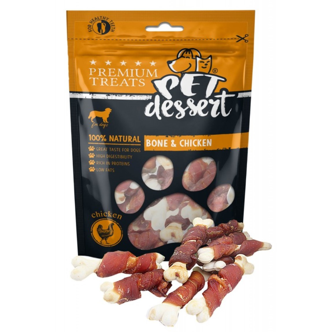 Pet's Dessert d Bone&Chicken, 80 g