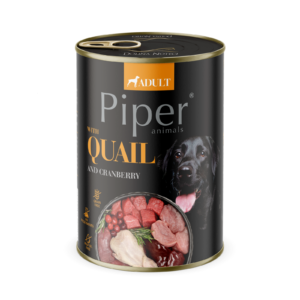 Piper Adult, Hrana Umeda, Carne de Prepelita si merisor, 400 g