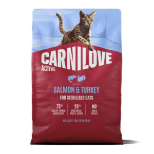 Hrana uscata pisici, Carnilove Active Cat Dry Salmon & Turkey Sterilised Adult All Breeds 2 kg
