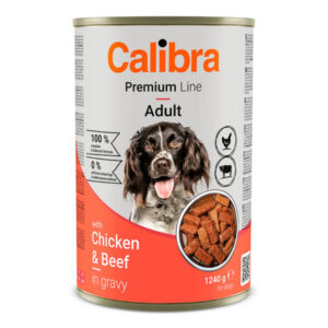 Hrana umeda caini, Calibra Dog Premium Can with Chicken & Beef 1240 g