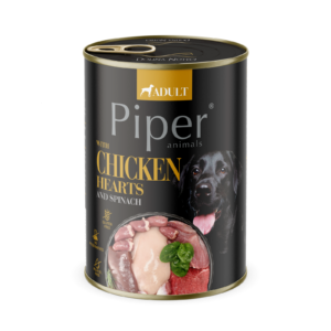 Piper adult, Hrana umeda, Inimi de pui si spanac 400 g