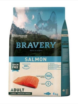 Hrana Uscata Caini, Bravery , Adult Medium large Somon, 4kg