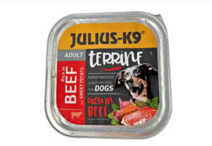 Julius K9 Dog -hrana umeda caini Terina cu vita si cartofi dulci - 150g
